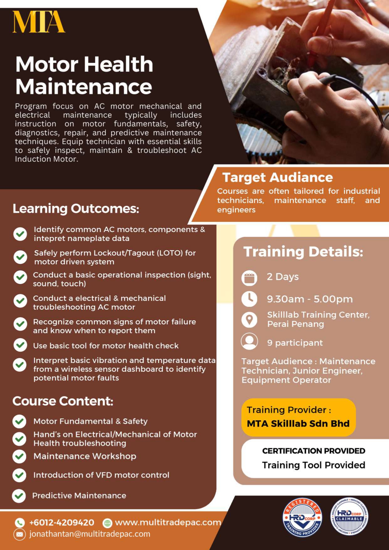 AC Motor Maintenance Flyer